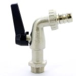 Кран шаровый садовый BUGATTI ALASKA 689 Н 3/4" со штуцером ручка 06890082