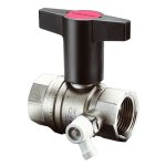 Кран шаровый Oventrop Optibal со спускником 1/2" ВР маховик 1077804