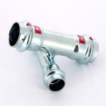 Крестовина пресс Viega Prestabo 22х15 нелегированная сталь SC Contur с уплотнит. элементом 601164