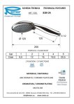 Лейка для душа массажная 2 позиции Remer Lux 318CAXRR 318CAXRR