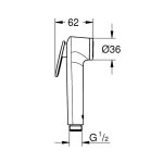 Лейка гигиеническая GROHE Tempesta-F 27512001 хром 27512001