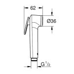 Лейка гигиеническая GROHE Tempesta-F 28020L01 белая 28020L01