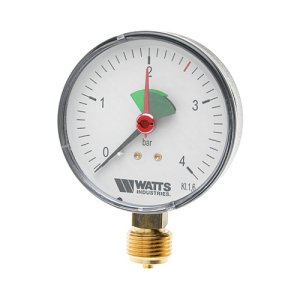 Манометр радиальный с указателем предела F+R201 (MRP) 100-1/2- 4 bar WATTS