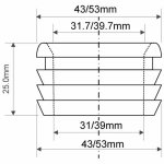 Манжета резиновая McAlpine D50-40 мм черная FLEXCONN5040