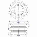 Манжета резиновая McAlpine D75-50 мм черная FLEXCONN7550