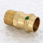 Медная пресс муфта 18-1/2" НР Viega Profipress 283490