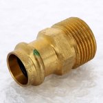 Медная пресс муфта 22-1" НР Viega Profipress 287771