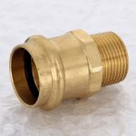 Медная пресс муфта 28-1" НР Viega Profipress 106508
