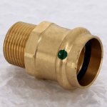Медная пресс муфта 28-1" НР Viega Profipress 106508