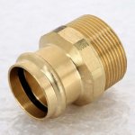 Медная пресс муфта 35-1"1/4 НР Viega Profipress 110352