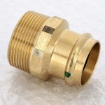 Медная пресс муфта 35-1"1/4 НР Viega Profipress 110352