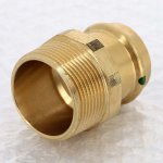 Медная пресс муфта 35-1"1/4 НР Viega Profipress 110352