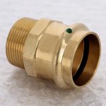 Медная пресс муфта 42-1"1/4 НР Viega Profipress 297930