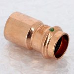 Медная пресс муфта переходная однораструбная 28-22 Viega Profipress 296506