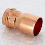 Медная пресс муфта переходная однораструбная 35-28 Viega Profipress 296490