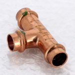 Медный пресс тройник 15-15-15 Viega Profipress 291952