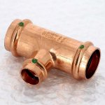 Медный пресс тройник 28-18-28 Viega Profipress 315023