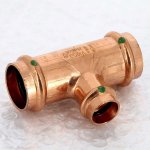 Медный пресс тройник 28-18-28 Viega Profipress 315023