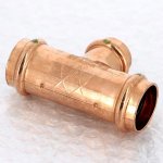Медный пресс тройник 28-22-28 Viega Profipress 295196