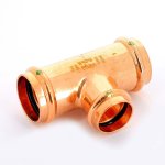 Медный пресс тройник 35-28-35 Viega Profipress 292041
