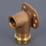 Медный пресс угол с крепежом 22-1/2" ВР Viega Profipress 335229