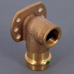 Медный пресс угол с крепежом 22-1/2" ВР Viega Profipress 335229