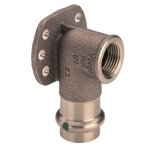 Медный пресс угол с крепежом 22-3/4" ВР Viega Profipress 116057