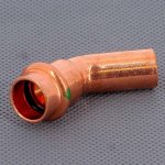 Медный пресс угол однораструбный (45*) 15-15 Viega Profipress 292508