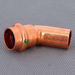 Медный пресс угол однораструбный (45*) 18-18 Viega Profipress 292560