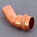 Медный пресс угол однораструбный (45*) 18-18 Viega Profipress 292560
