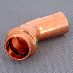 Медный пресс угол однораструбный (45*) 18-18 Viega Profipress 292560