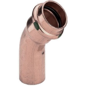 Медный пресс угол однораструбный (45*) 22-22 Viega Profipress