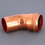 Медный пресс угол однораструбный (45*) 35-35 Viega Profipress 292539