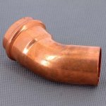 Медный пресс угол однораструбный (45*) 35-35 Viega Profipress 292539
