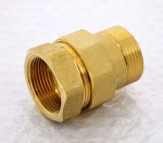 Муфта с накидной гайкой латунная Uni-Fitt 1"1/4 ВН с прокладкой O-ring 650G5000