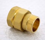 Муфта с накидной гайкой латунная Uni-Fitt 1"1/4 ВН с прокладкой O-ring 650G5000