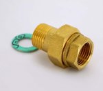 Муфта с накидной гайкой латунная Uni-Fitt 1/2" ВН с плоской прокладкой 656G2000