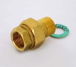 Муфта с накидной гайкой латунная Uni-Fitt 1/2" ВН с плоской прокладкой 656G2000