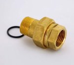Муфта с накидной гайкой латунная Uni-Fitt 1/2" ВН с прокладкой O-ring 650G2000