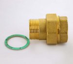 Муфта с накидной гайкой латунная Uni-Fitt 1" ВН с плоской прокладкой 656G4000