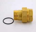 Муфта с накидной гайкой латунная Uni-Fitt 1" ВН с прокладкой O-ring 650G4000