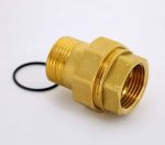 Муфта с накидной гайкой латунная Uni-Fitt 1" ВН с прокладкой O-ring 650G4000