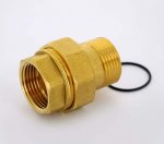 Муфта с накидной гайкой латунная Uni-Fitt 1" ВН с прокладкой O-ring 650G4000