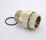 Муфта с накидной гайкой латунная Uni-Fitt 1" ВН с прокладкой O-ring никелированная 650N4000