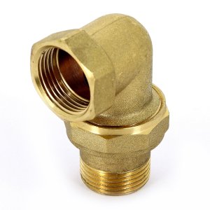 Муфта с накидной гайкой латунная Uni-Fitt угловая 1/2" ВН с прокладкой O-ring 651G2000