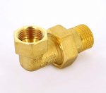 Муфта с накидной гайкой латунная Uni-Fitt угловая 1/2" ВН с прокладкой O-ring 651G2000
