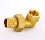 Муфта с накидной гайкой латунная Uni-Fitt угловая 1/2" ВН с прокладкой O-ring 651G2000
