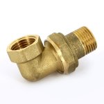 Муфта с накидной гайкой латунная Uni-Fitt угловая 1/2" ВН с прокладкой O-ring 651G2000