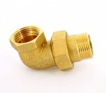Муфта с накидной гайкой латунная Uni-Fitt угловая 1" ВН с прокладкой O-ring 651G4000