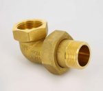 Муфта с накидной гайкой латунная Uni-Fitt угловая 3/4" ВН с прокладкой O-ring 651G3000